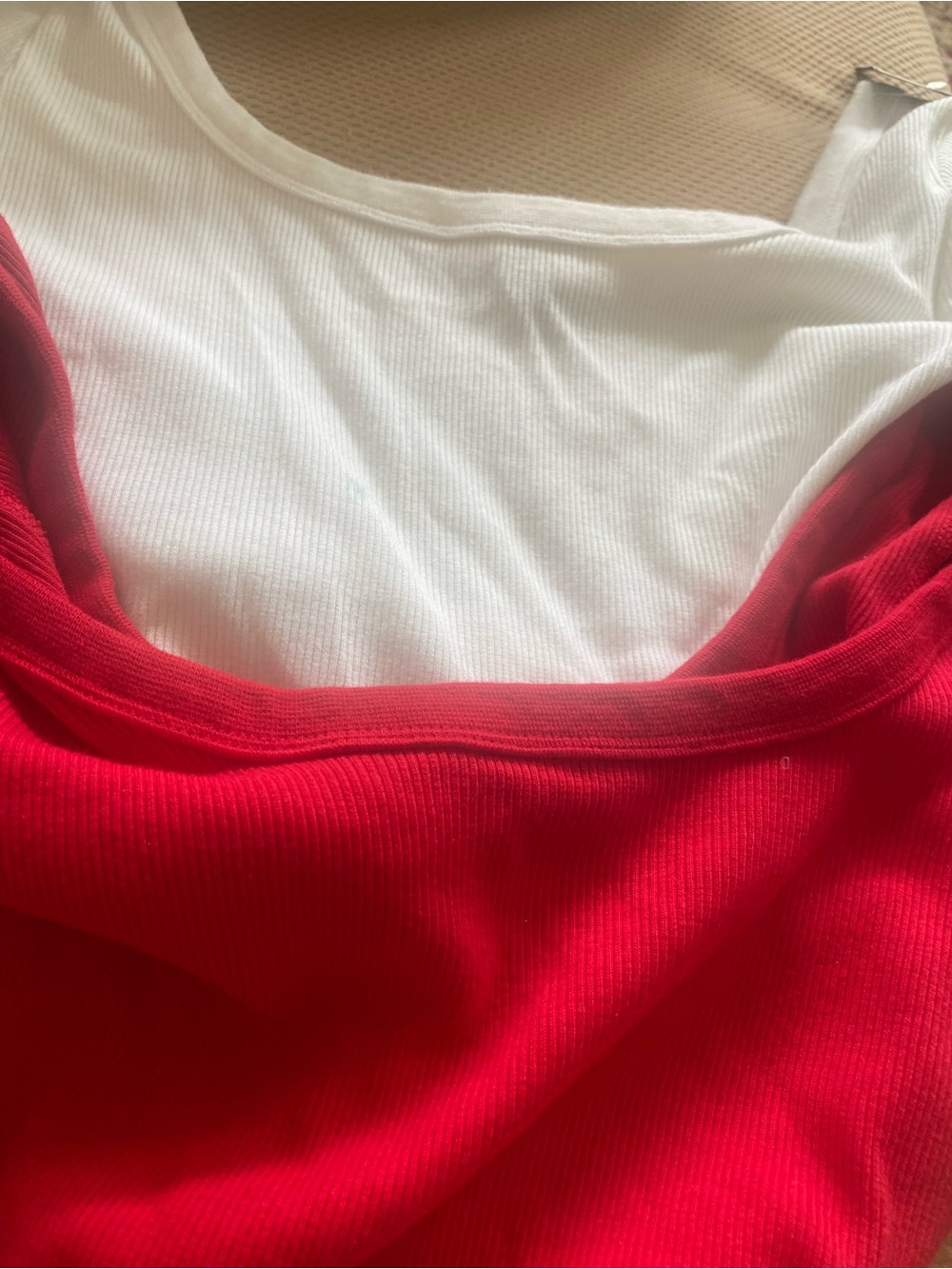 Red and white tshirts 2 total size xsmall 
New with tags